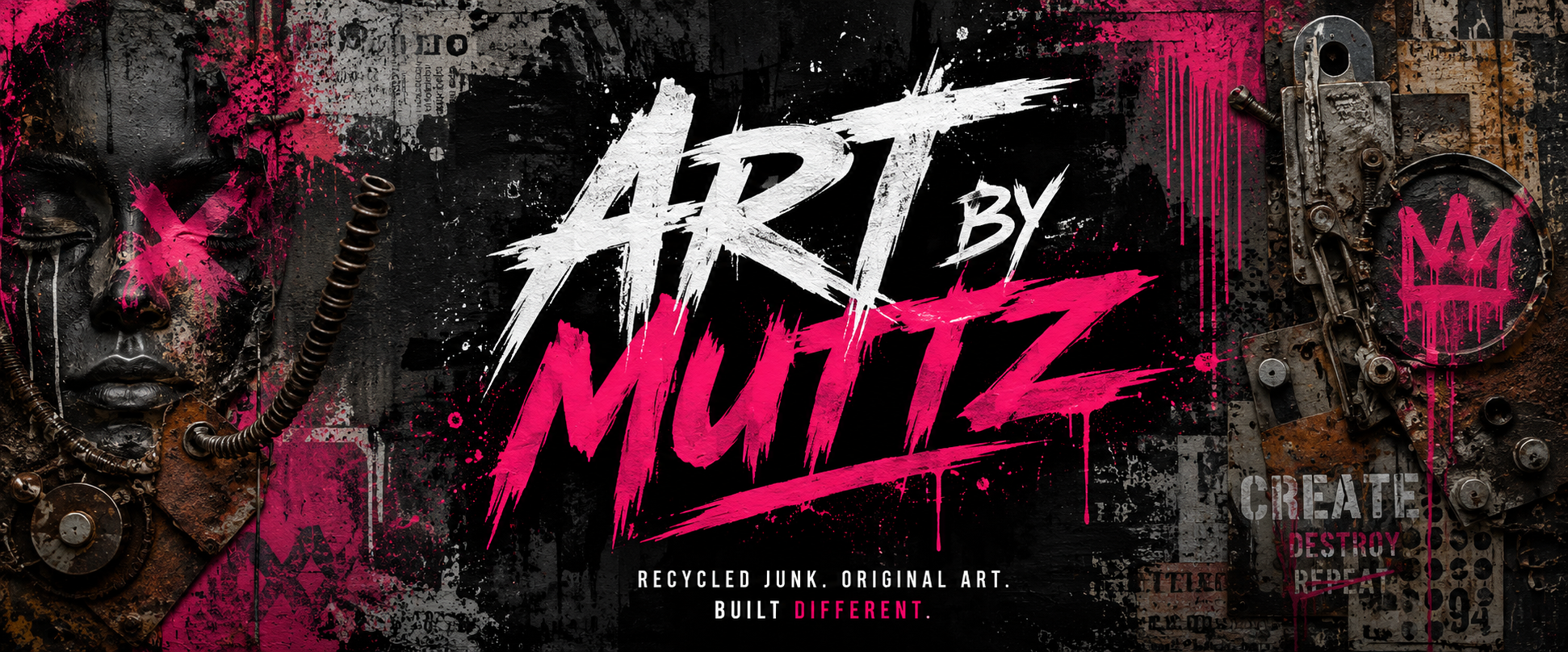 ART BY MUTTZ — Recycled Junk. Original Art. Built Different.
